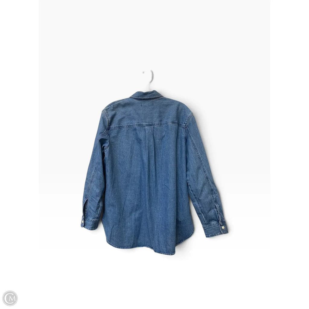 Top Sleeveless By Madewell In Blue Denim, Size: M
