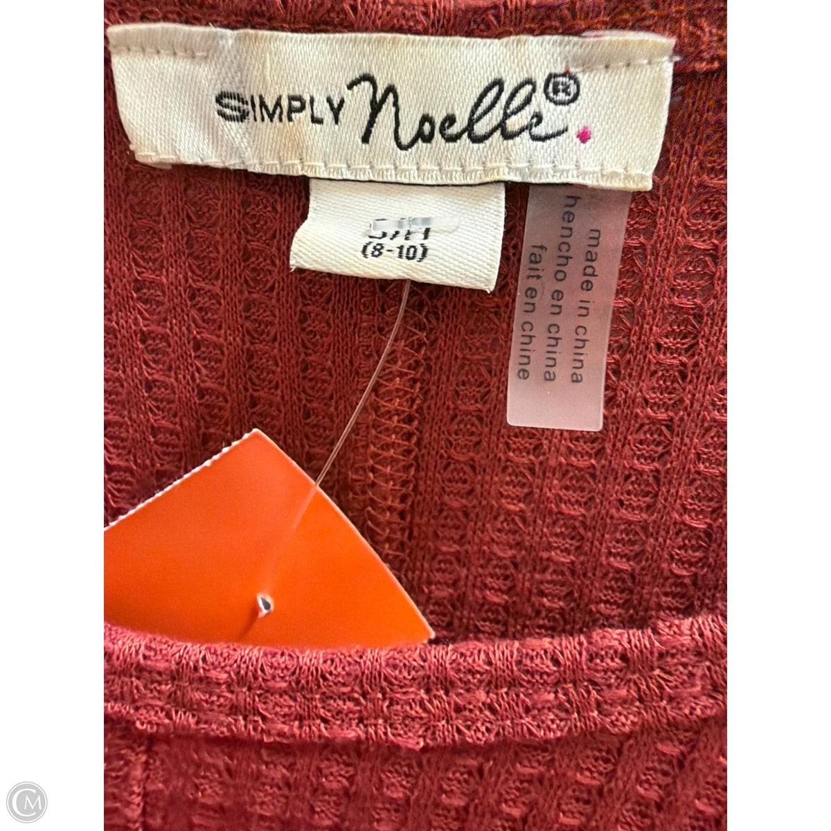 Top Long Sleeve By Simply Noelle In Copper, Size: S