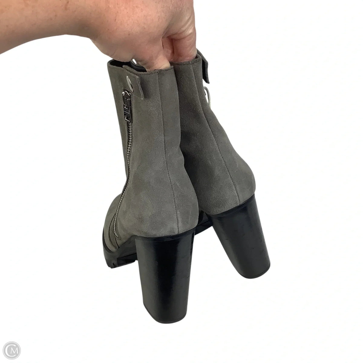 Boots Designer By All Saints In Grey, Size: 9.5 (40)