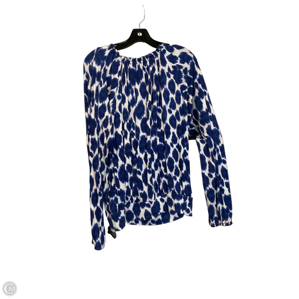 Top Long Sleeve By Michael By Michael Kors In Blue, Size: M