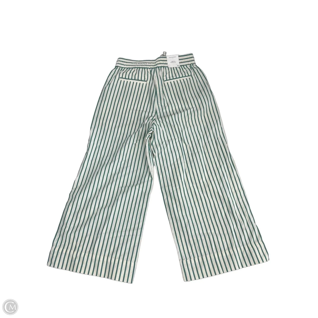 Pants Cropped By Banana Republic In Cream & Green, Size: Xs