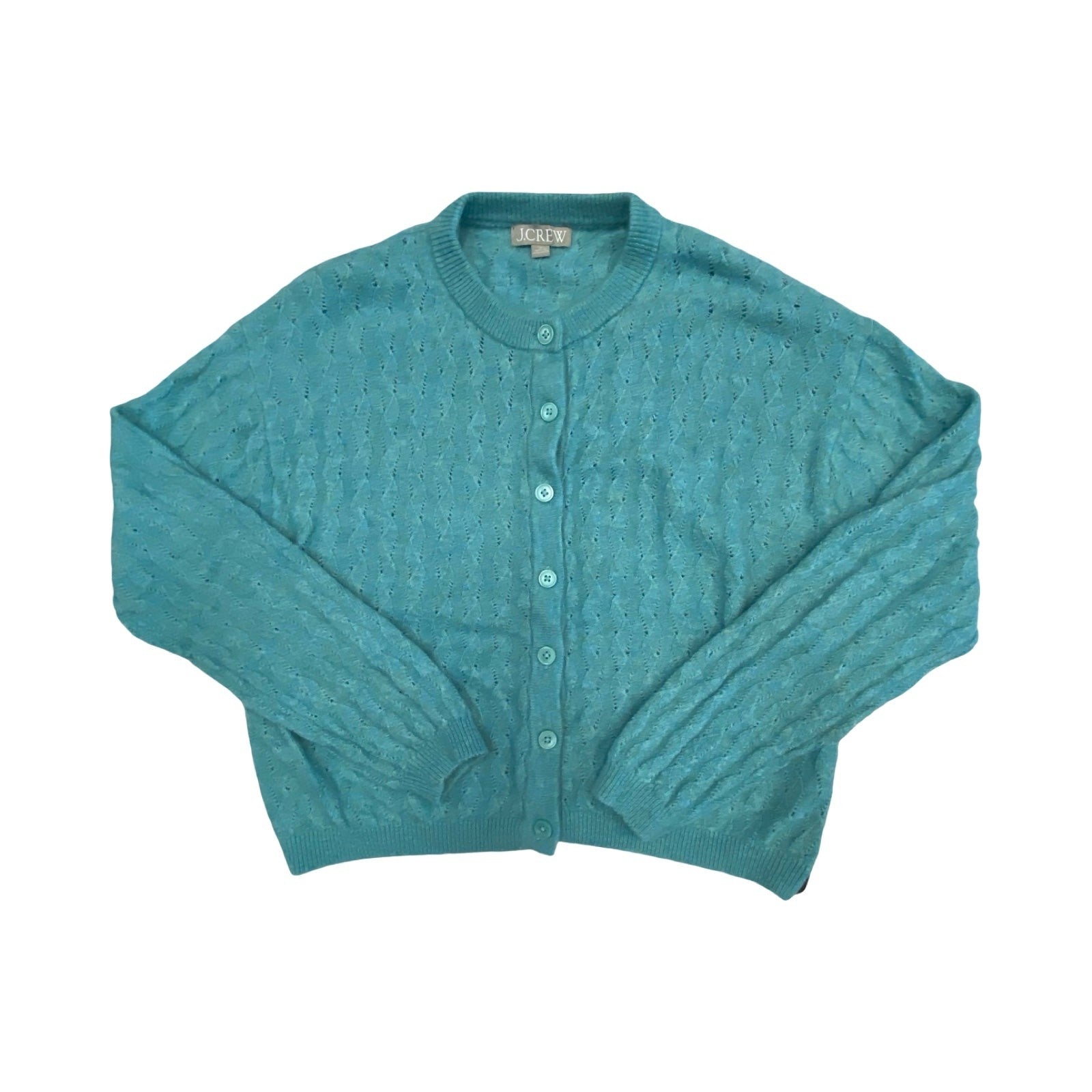 Sweater Cardigan By J. Crew In Green, Size:S