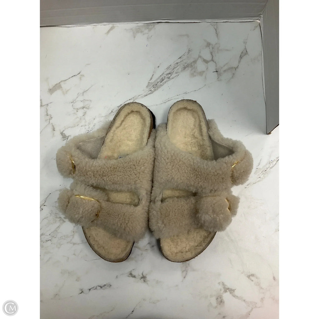 Slippers By Birkenstock In Cream, Size: 9