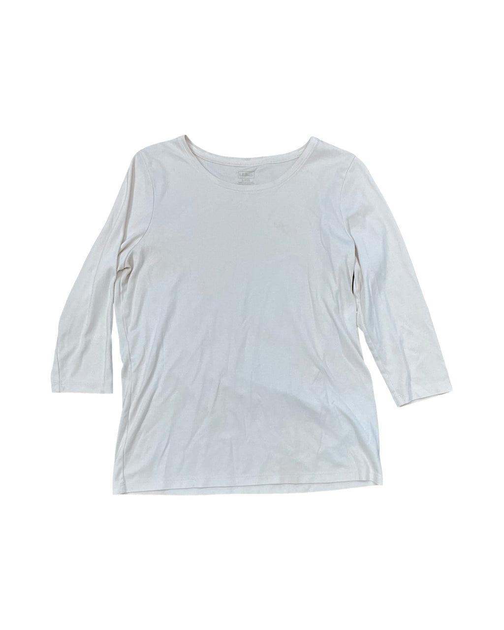 Top Ls Basic By L.L. Bean In Cream, Size:L