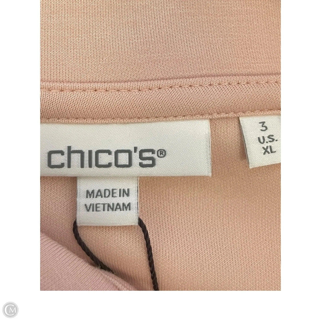 Sweatshirt Collar By Chicos In Pink, Size: Xl