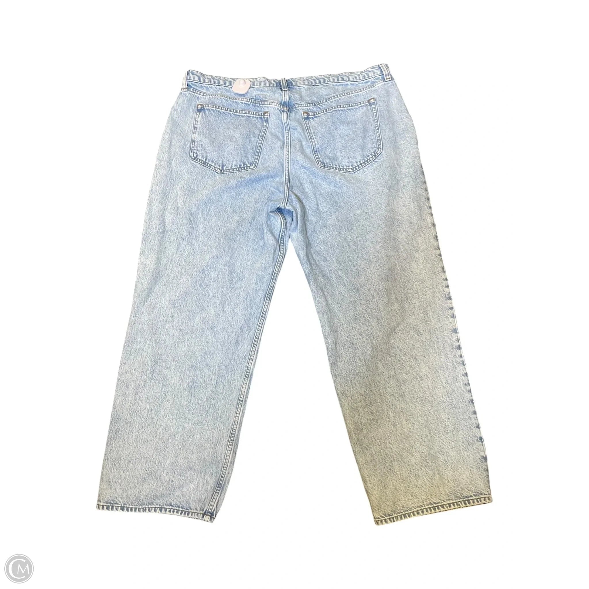 Jeans Wide Leg By Abercrombie And Fitch In Blue Denim, Size: 18