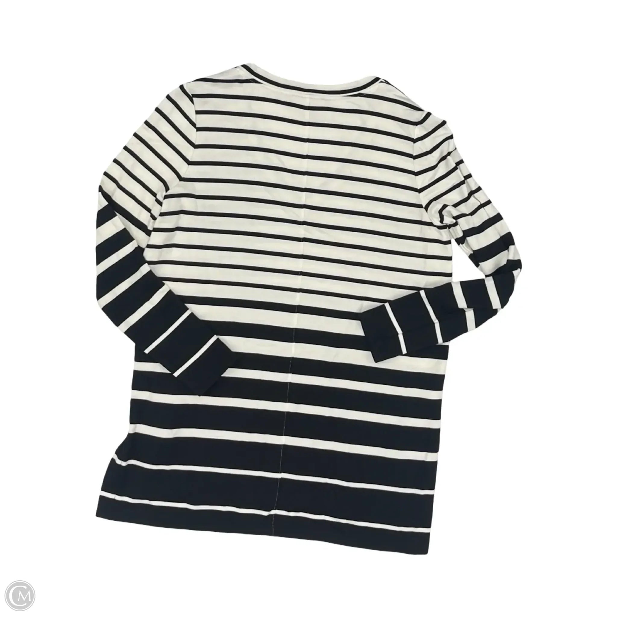Top Long Sleeve By Loft In Black & White, Size: S