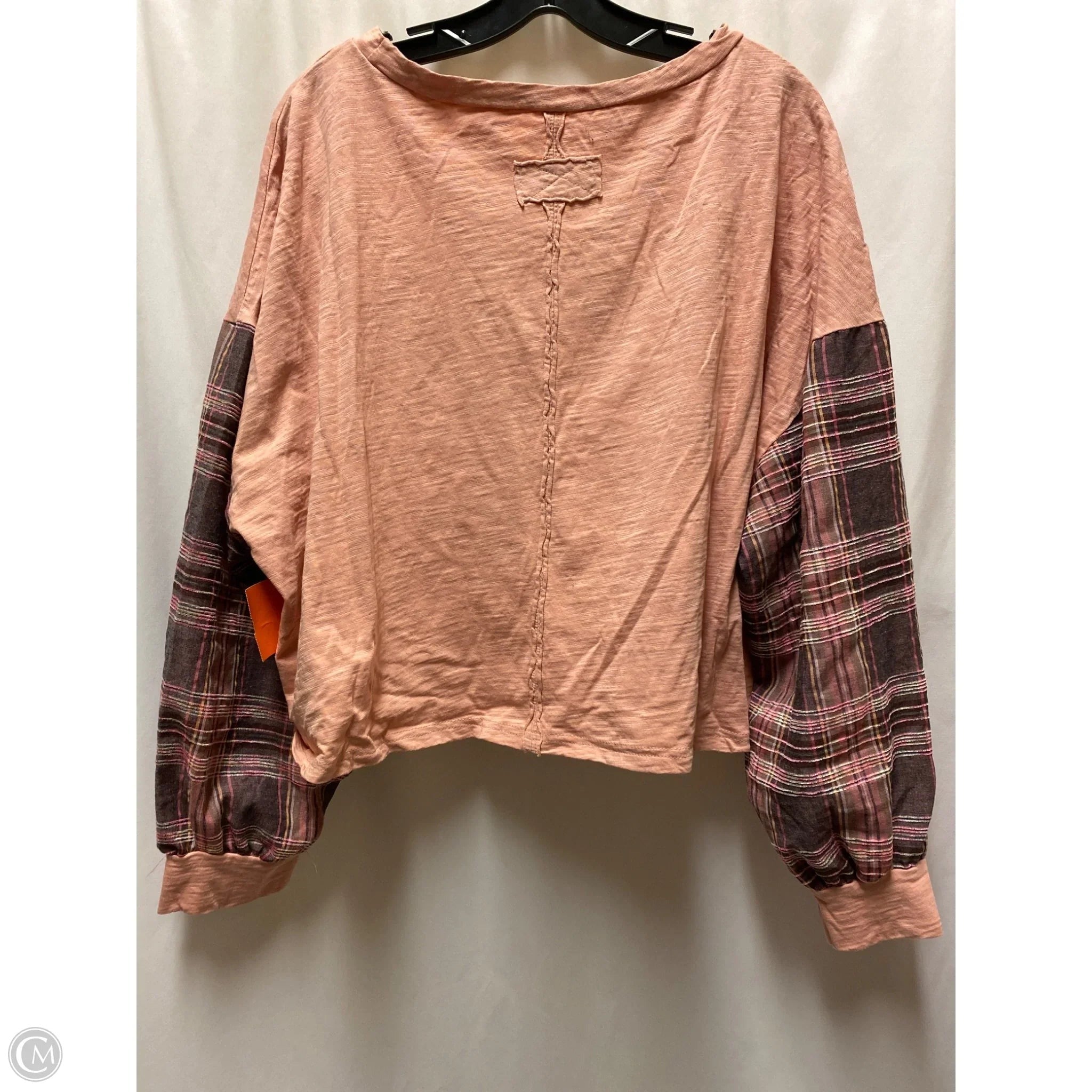 Top Long Sleeve By Shein In Pink, Size: L