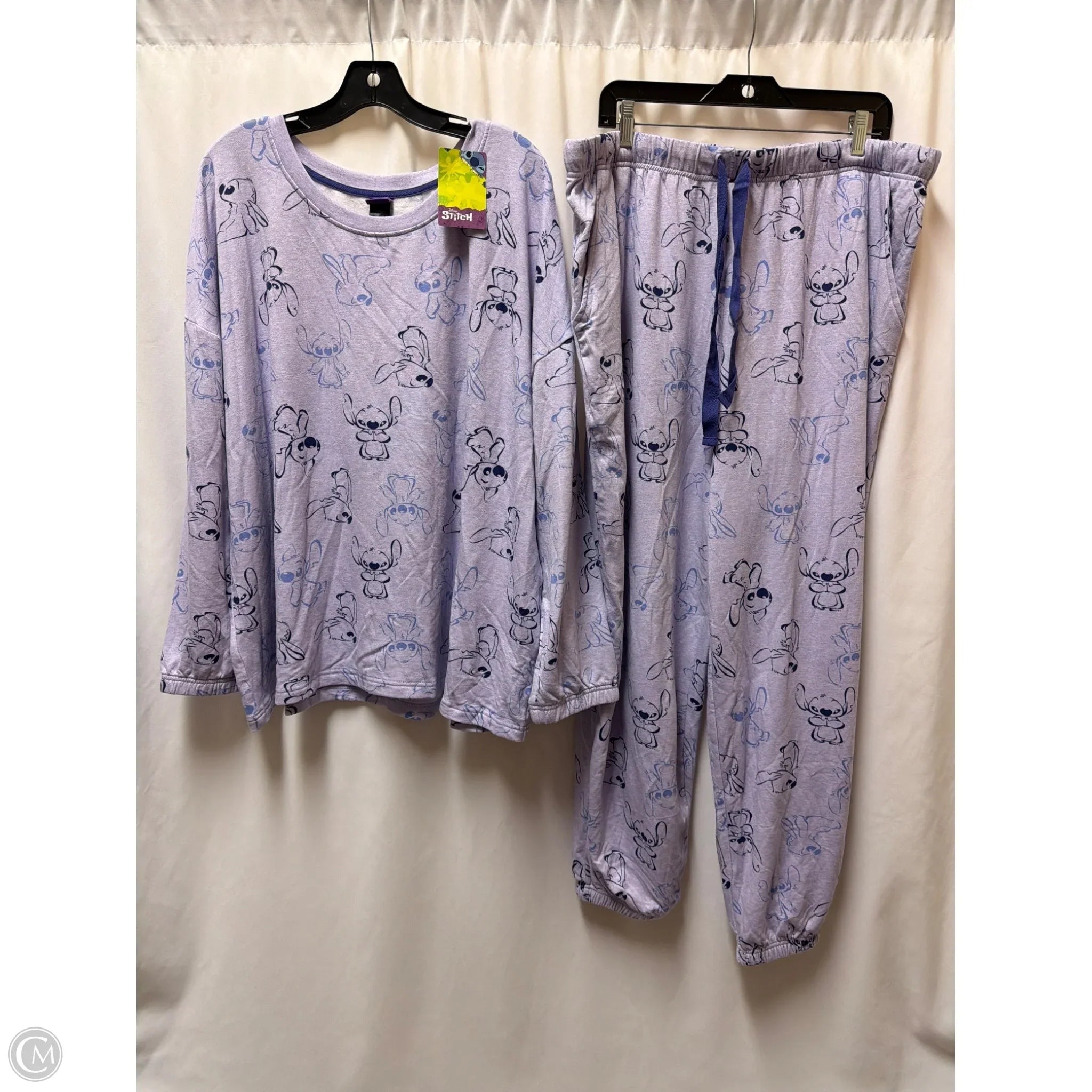 Pajamas 2pc By Disney In Purple, Size: Xxl