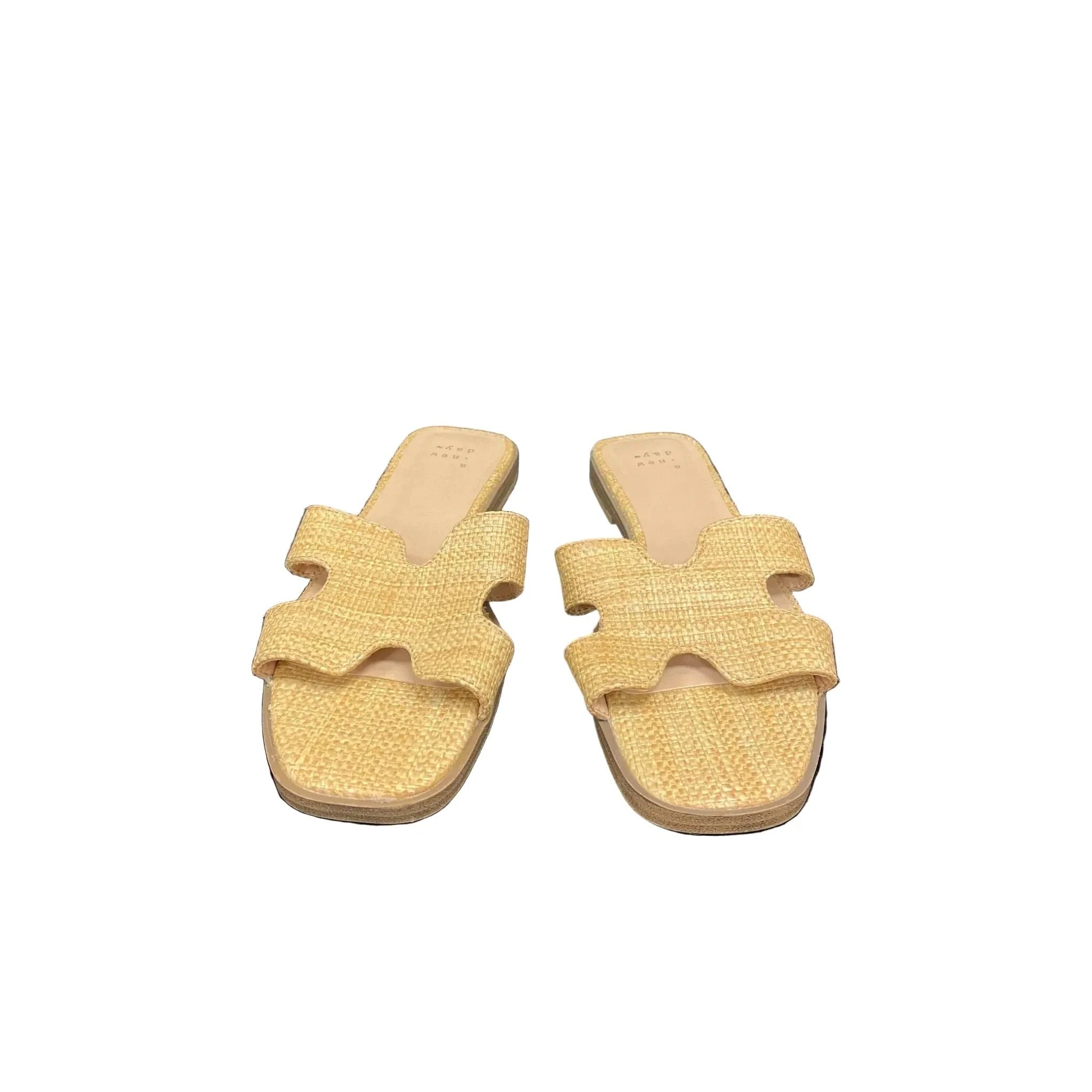 Sandals Flats By A New Day In Beige, Size: 6