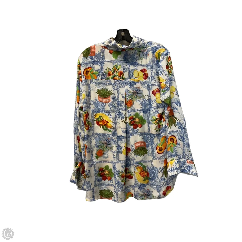 Top Long Sleeve By Rose And Olive In White, Size: M