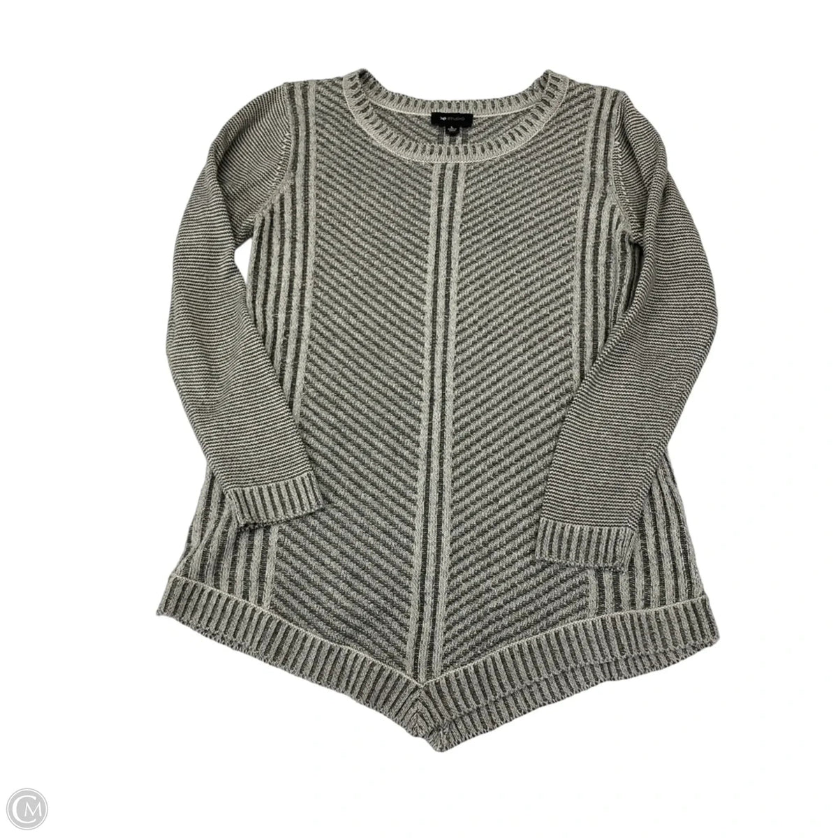 Sweater By Ab Studio In Grey, Size: L