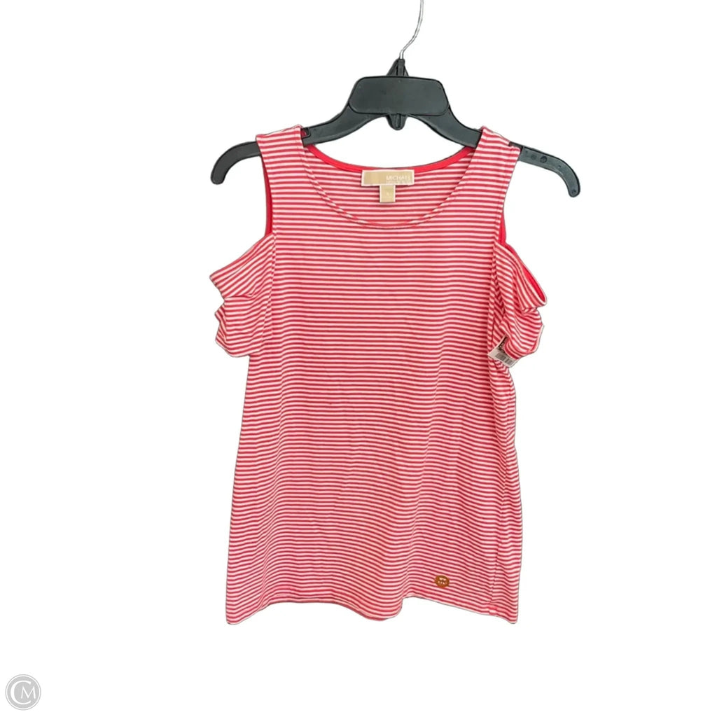 Top Short Sleeve By Michael By Michael Kors In Striped Pattern, Size: S