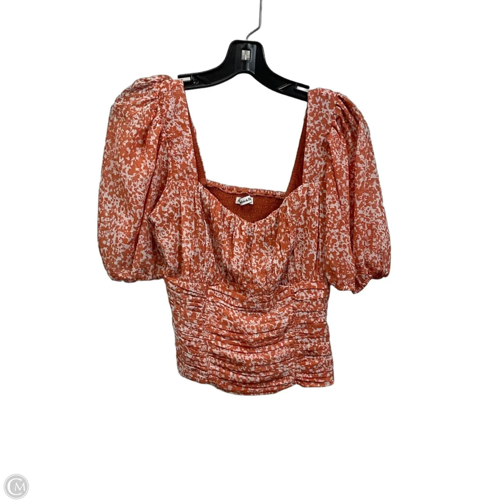 Top Short Sleeve Basic By Abercrombie And Fitch In Orange, Size: M