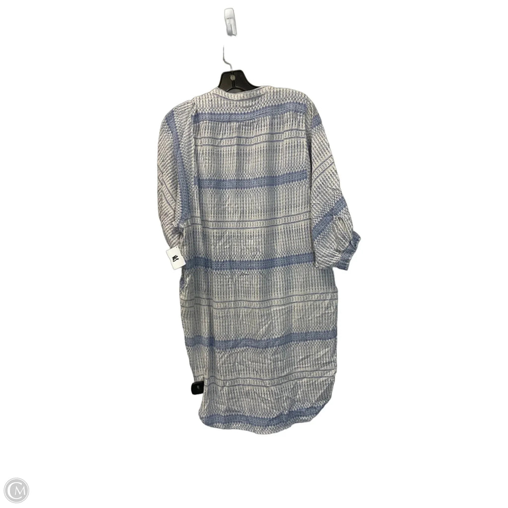 Dress Casual Midi By Maeve In Blue & White, Size: S