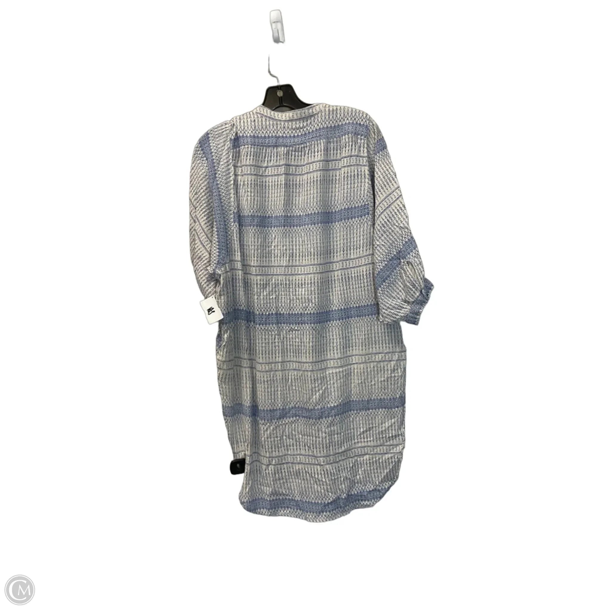 Dress Casual Midi By Maeve In Blue & White, Size: S