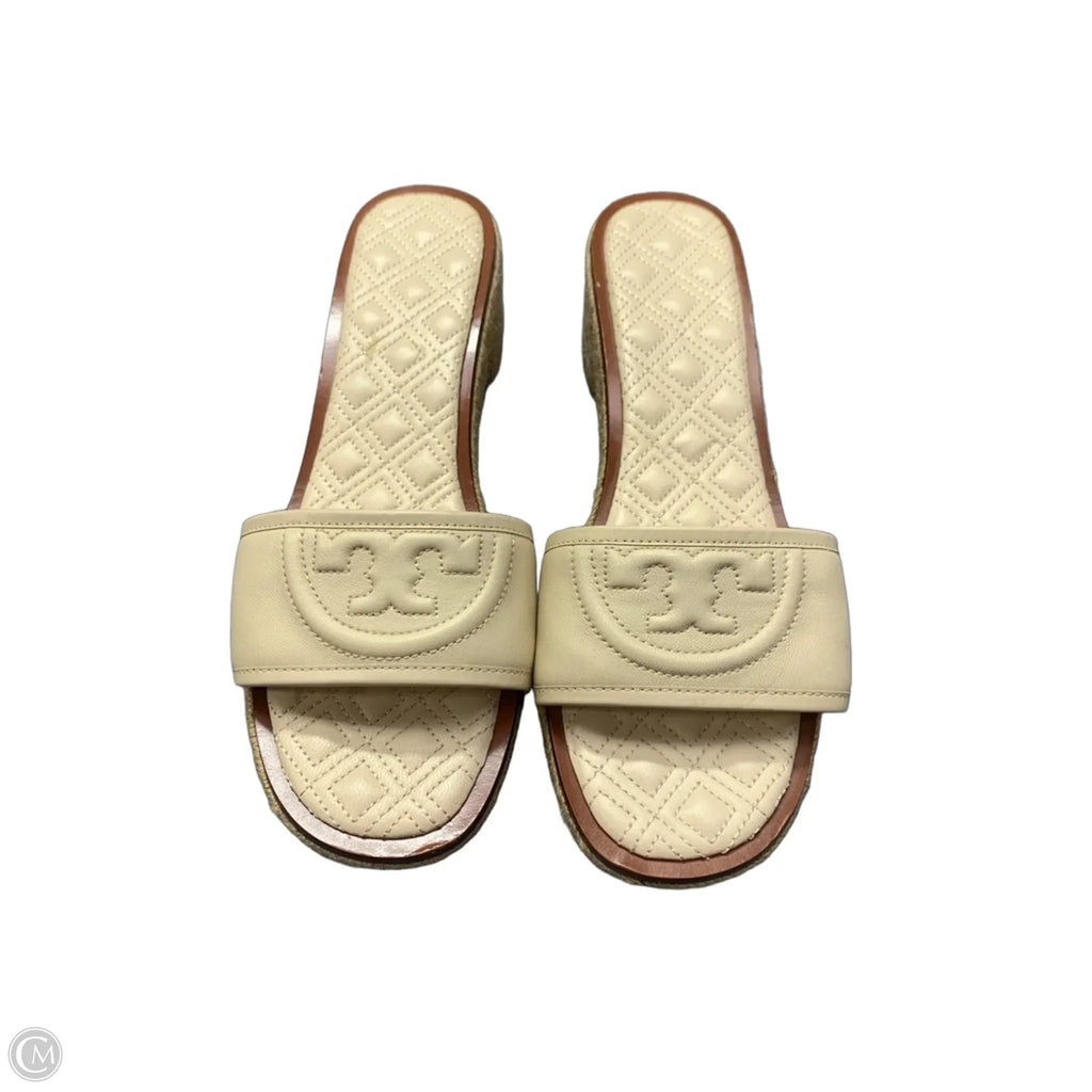 Sandals Designer By Tory Burch In Cream, Size: 9
