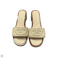 Sandals Designer By Tory Burch In Cream, Size: 9