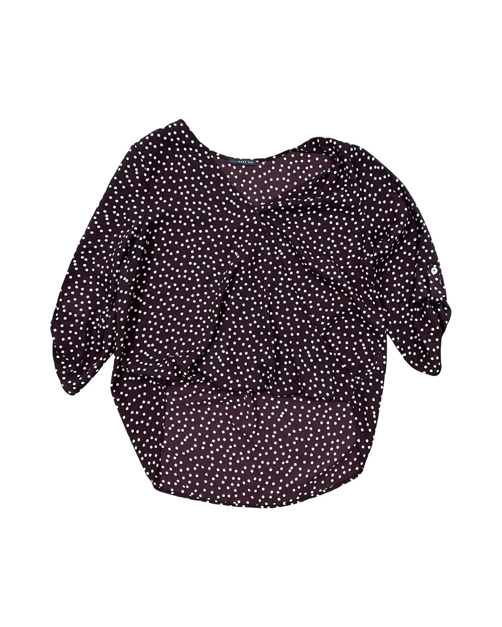 Top 3/4 Sleeve By West Kei In Maroon, Size:M
