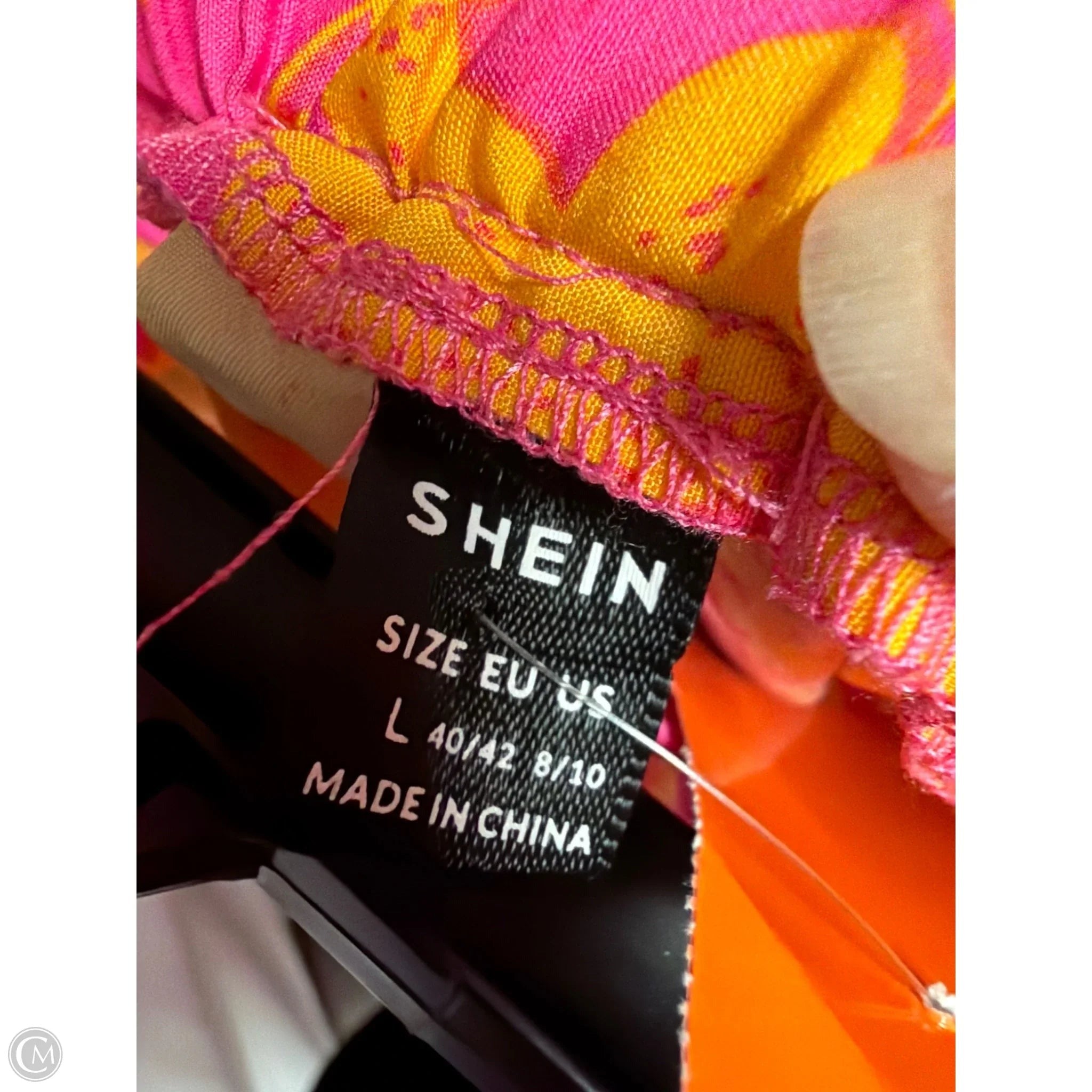Skirt Set 2pc By Shein In Orange & Pink, Size: L
