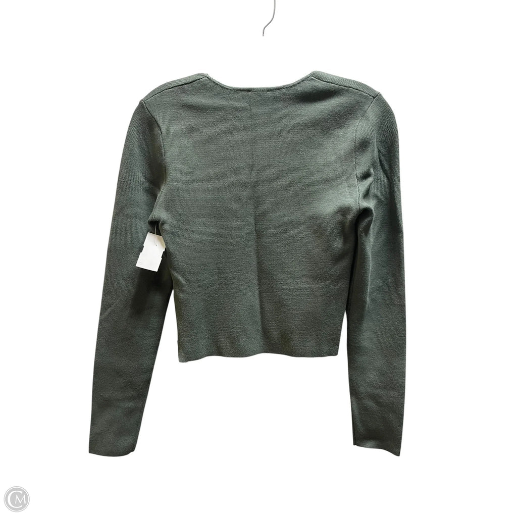 Top Long Sleeve By Abercrombie And Fitch In Green, Size: S