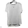 Athletic Top Short Sleeve By Nike In White, Size: Xl