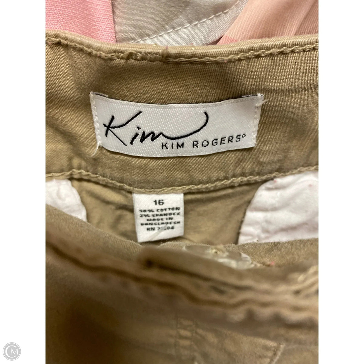 Shorts By Kim Rogers In Brown, Size: 16