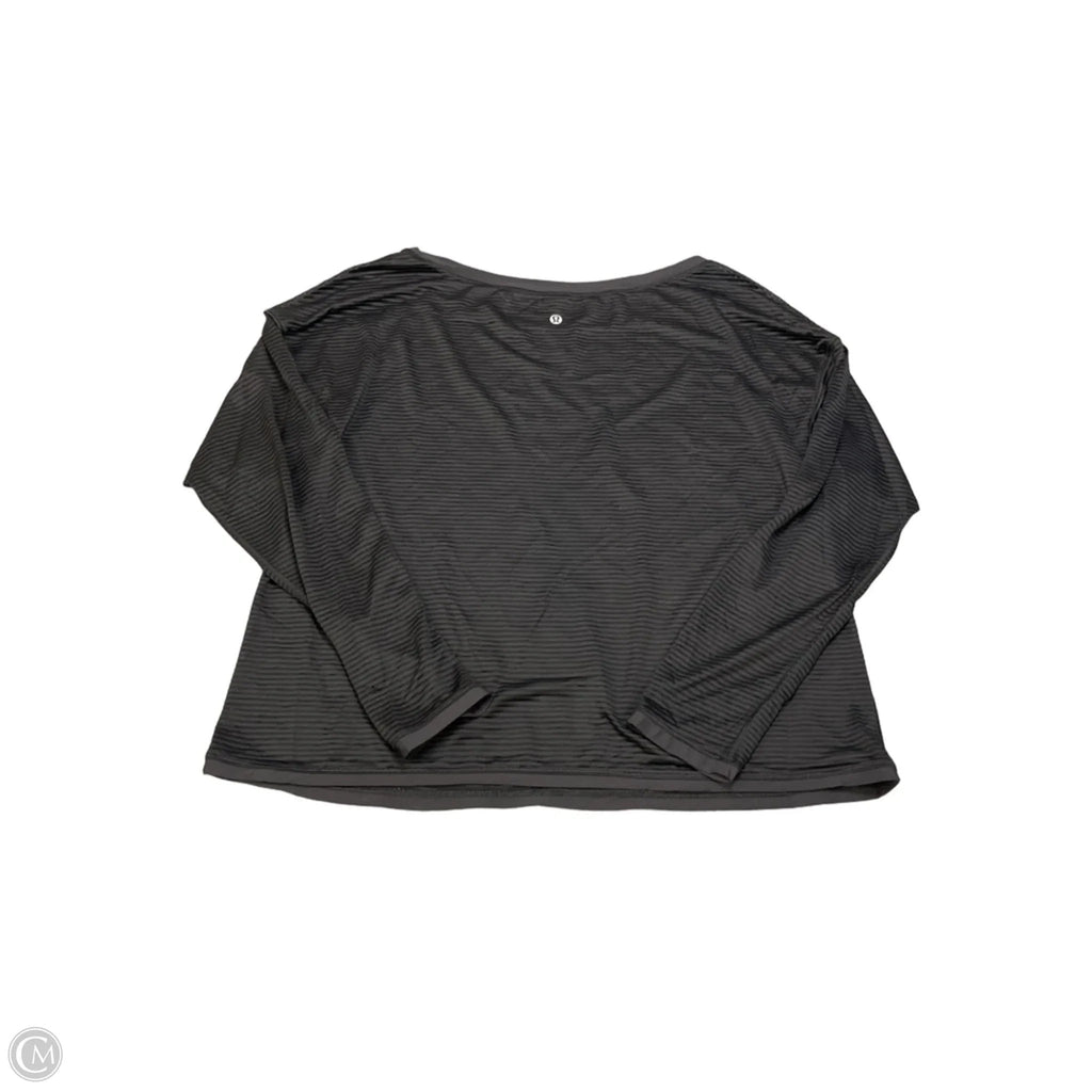 Athletic Top Long Sleeve Crewneck By Lululemon In Black, Size: M