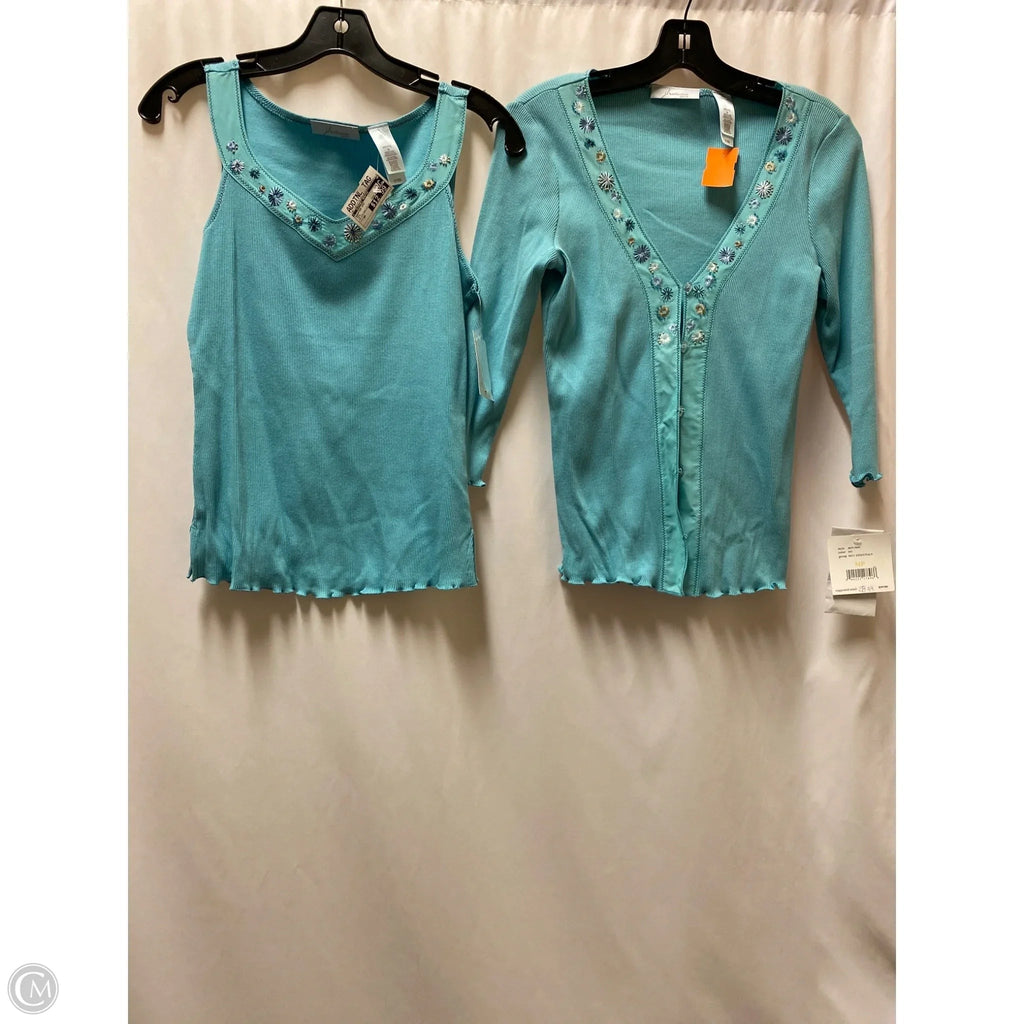 Sweater 2pc By Clothes Mentor In Teal, Size: Mp