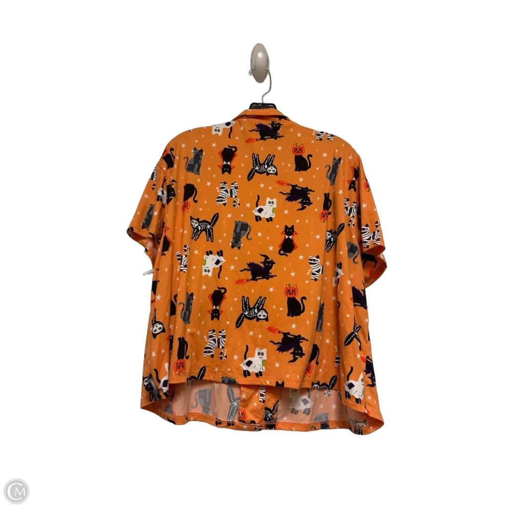 Pajamas 2pc By Clothes Mentor In Black & Orange, Size: 2x