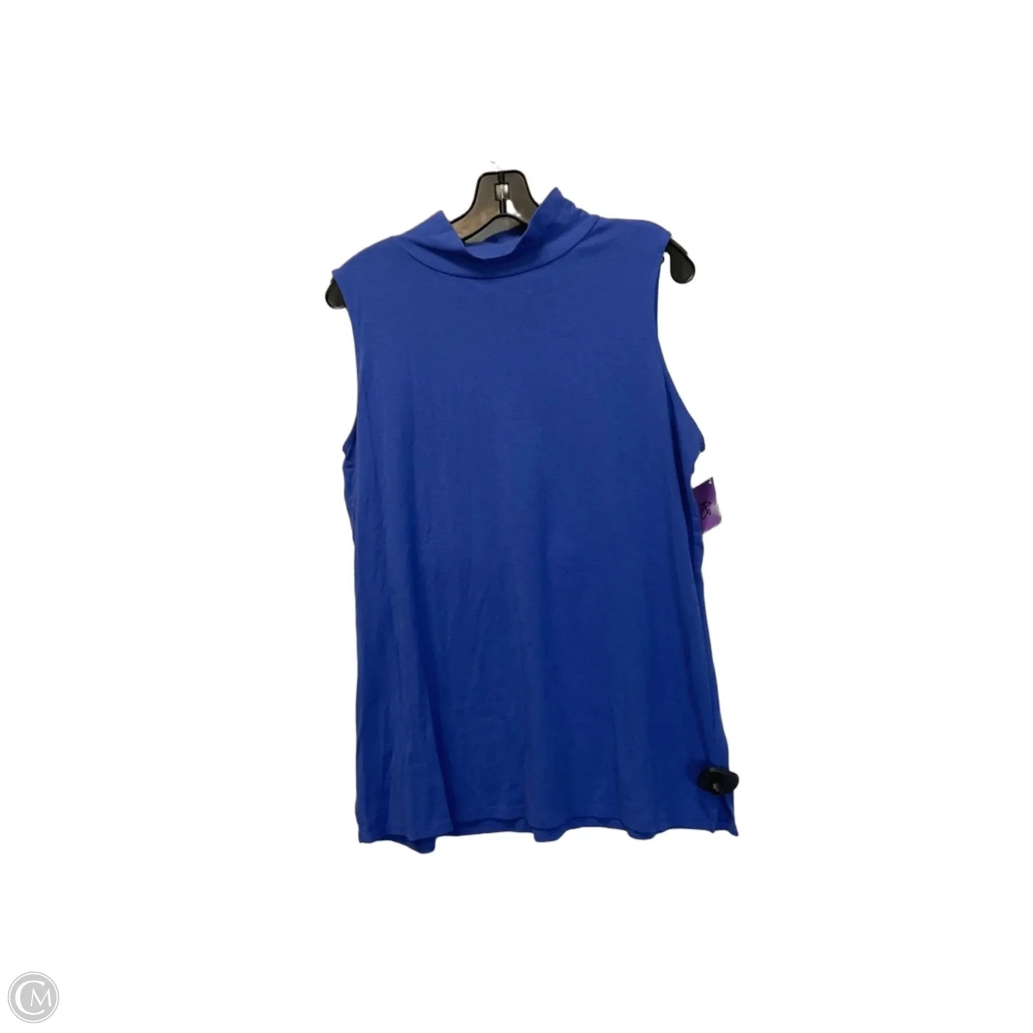 Top Sleeveless By Belle By Kim Gravel In Blue, Size: L