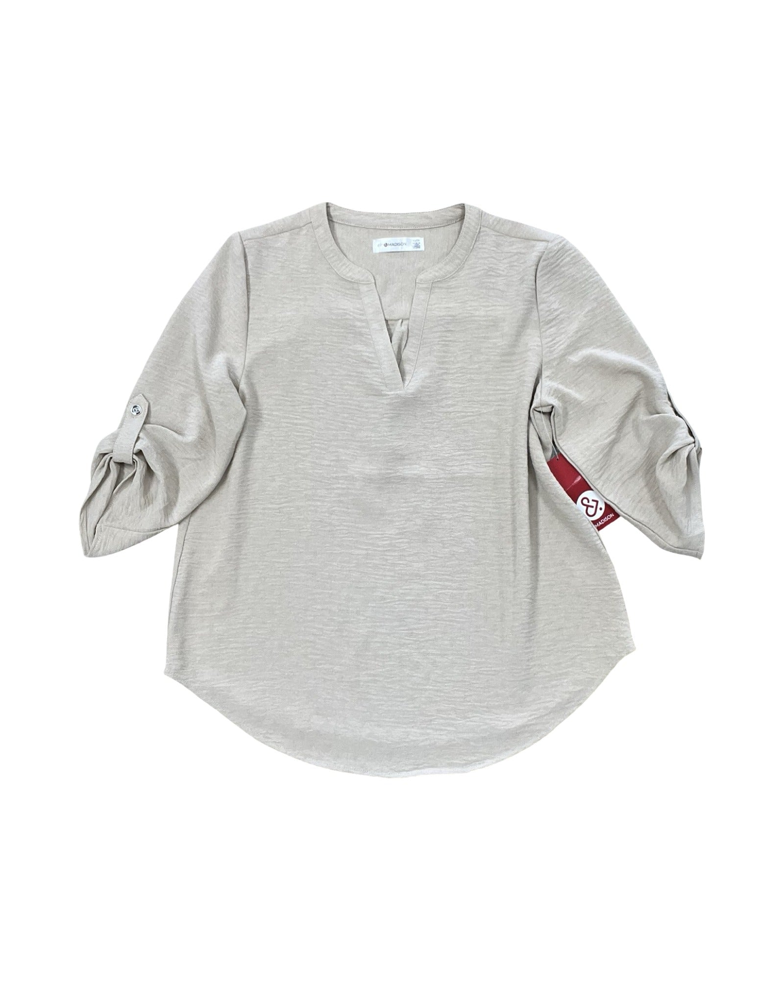 Top 3/4 Sleeve By 89Th And Madison In Tan, Size:Xsp
