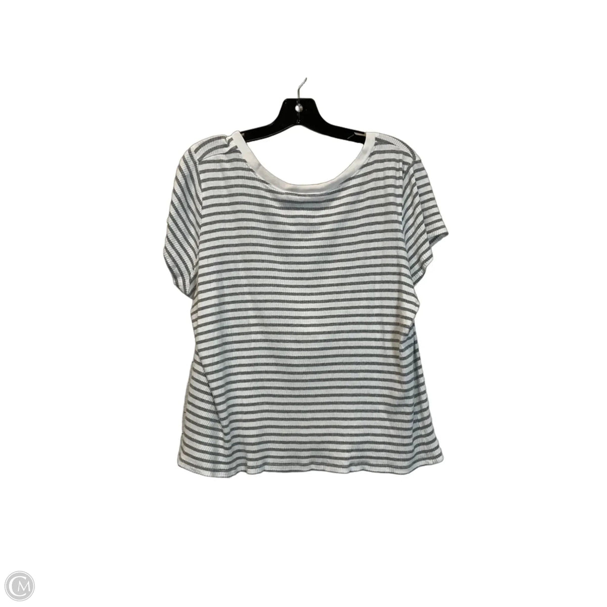 Top Short Sleeve Basic By Kim Rogers In Striped Pattern, Size: Xl