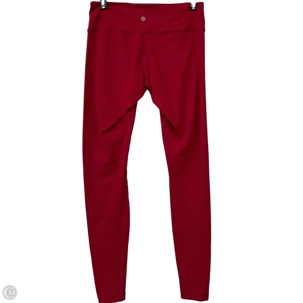 Pants Leggings By Lululemon In Red, Size: 6