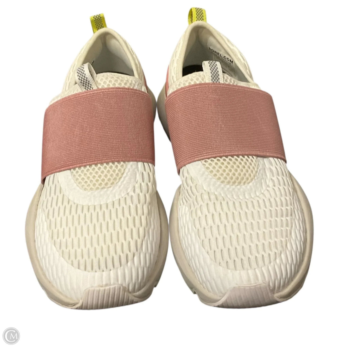 Shoes Athletic By Sorel In Pink & White, Size: 6.5