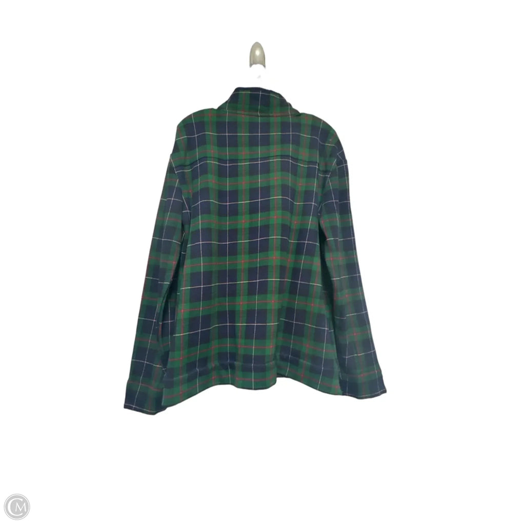 Top Long Sleeve By Crown And Ivy In Plaid Pattern, Size: L