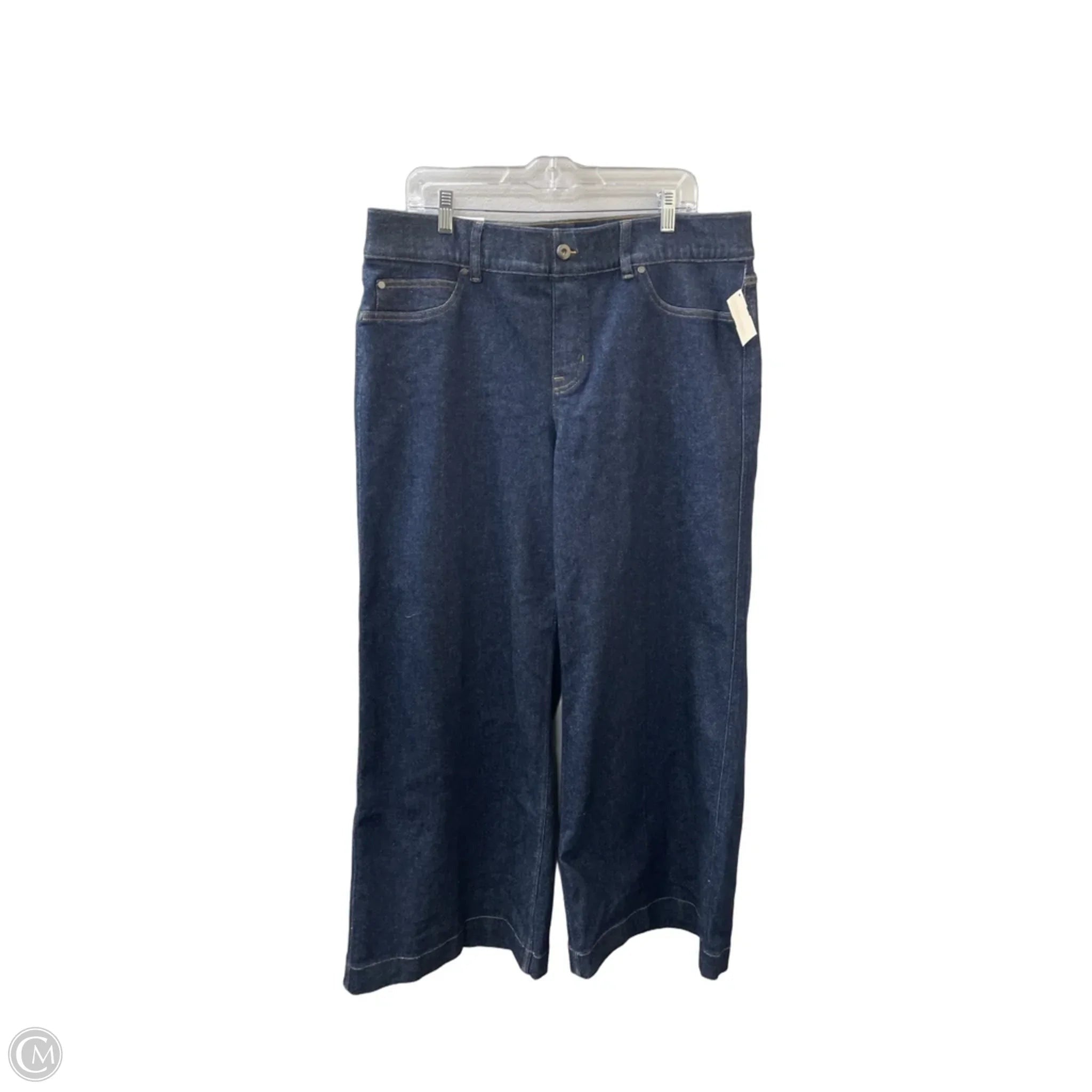 Jeans Wide Leg By Spanx In Blue Denim, Size: 2x