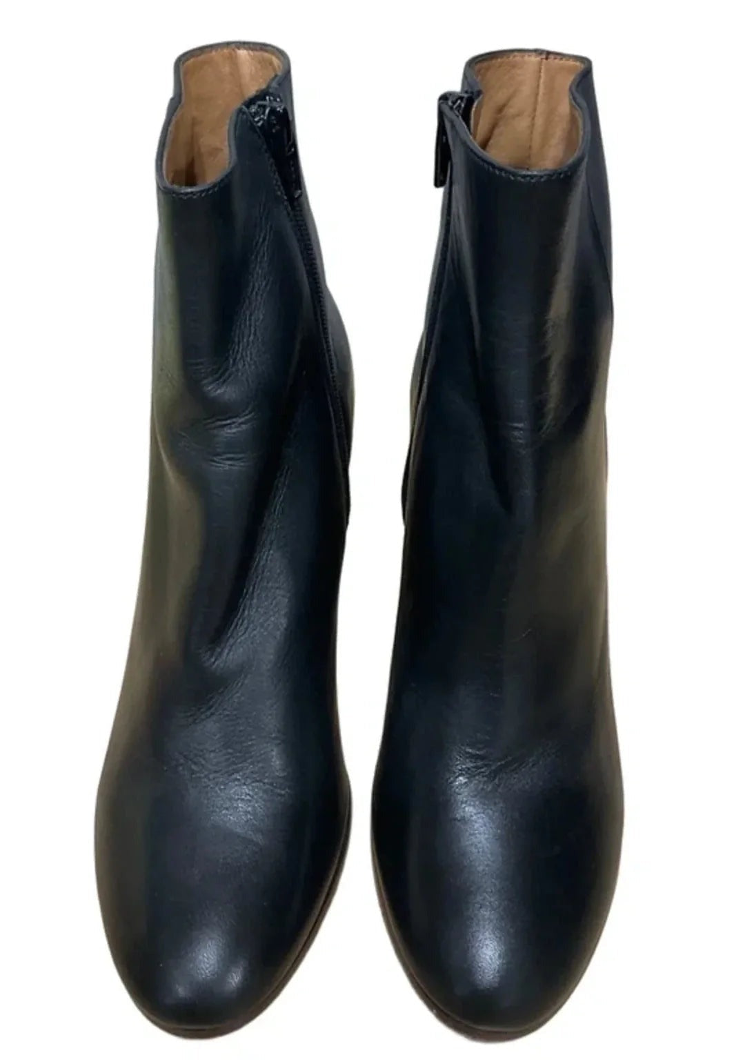 Boots Ankle Heels By Maje In Black & Brown, Size: 7.5