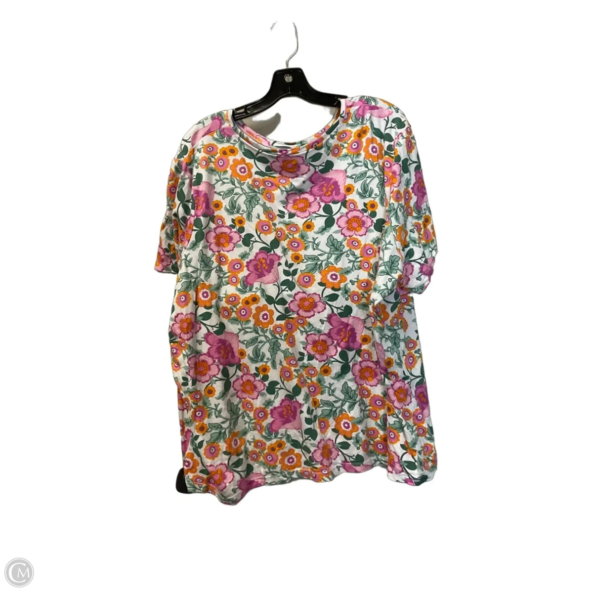 Top Short Sleeve By Kim Rogers In Floral Print, Size: 3x