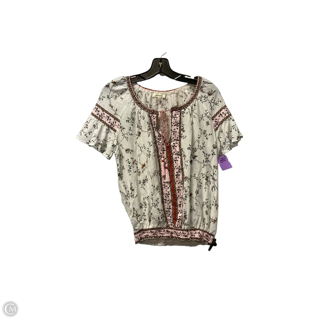 Top Short Sleeve By Max Studio In White, Size: Xs