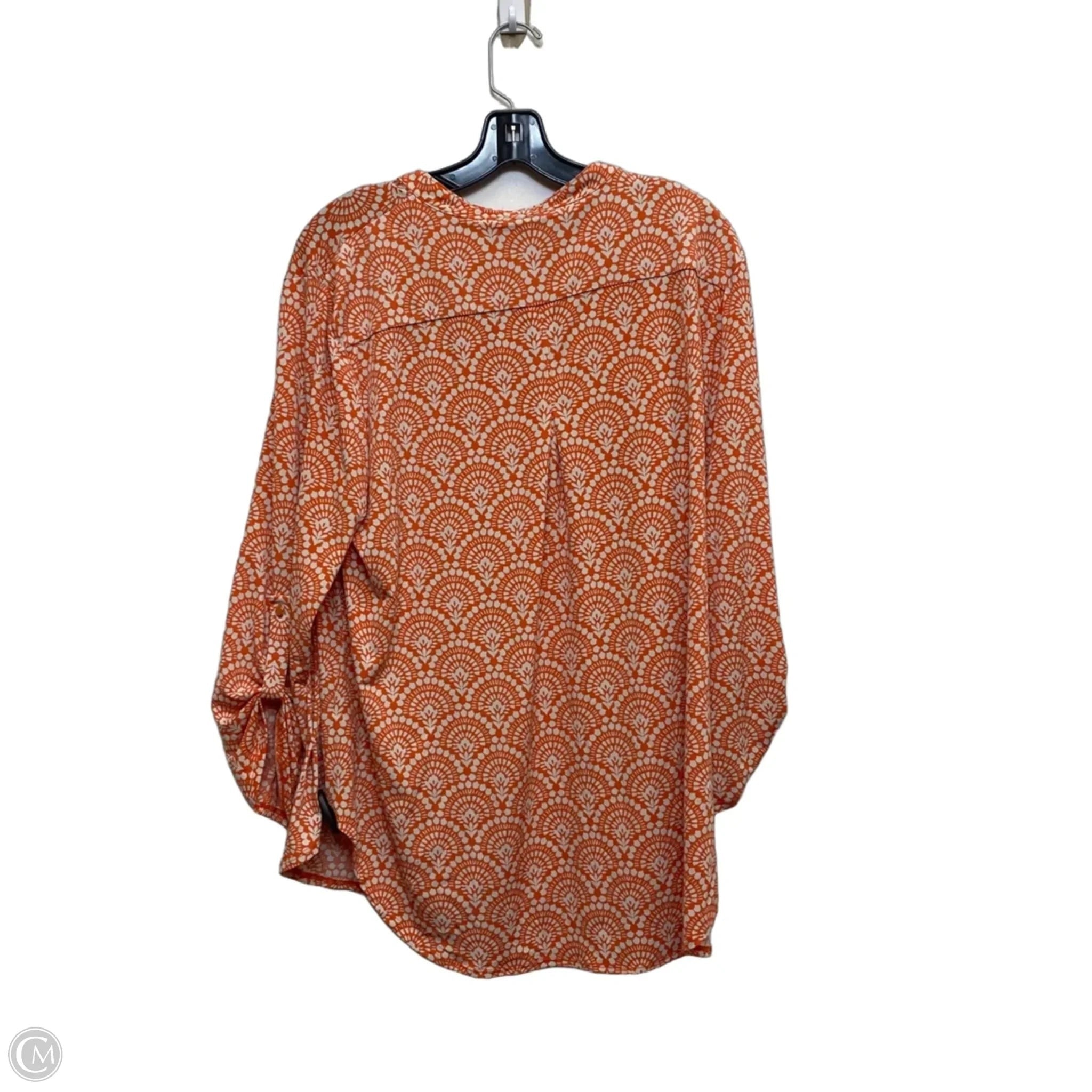 Top Long Sleeve By Cato In Orange, Size: Xl