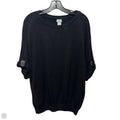 Sweater Short Sleeve By Chicos In Black, Size: Xl