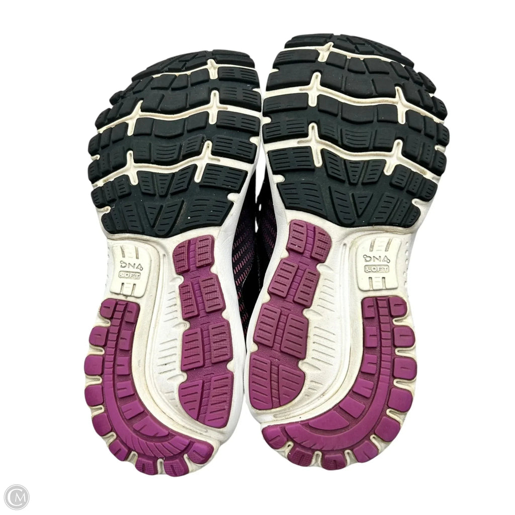 Shoes Athletic By Brooks In Black & Purple, Size: 8.5