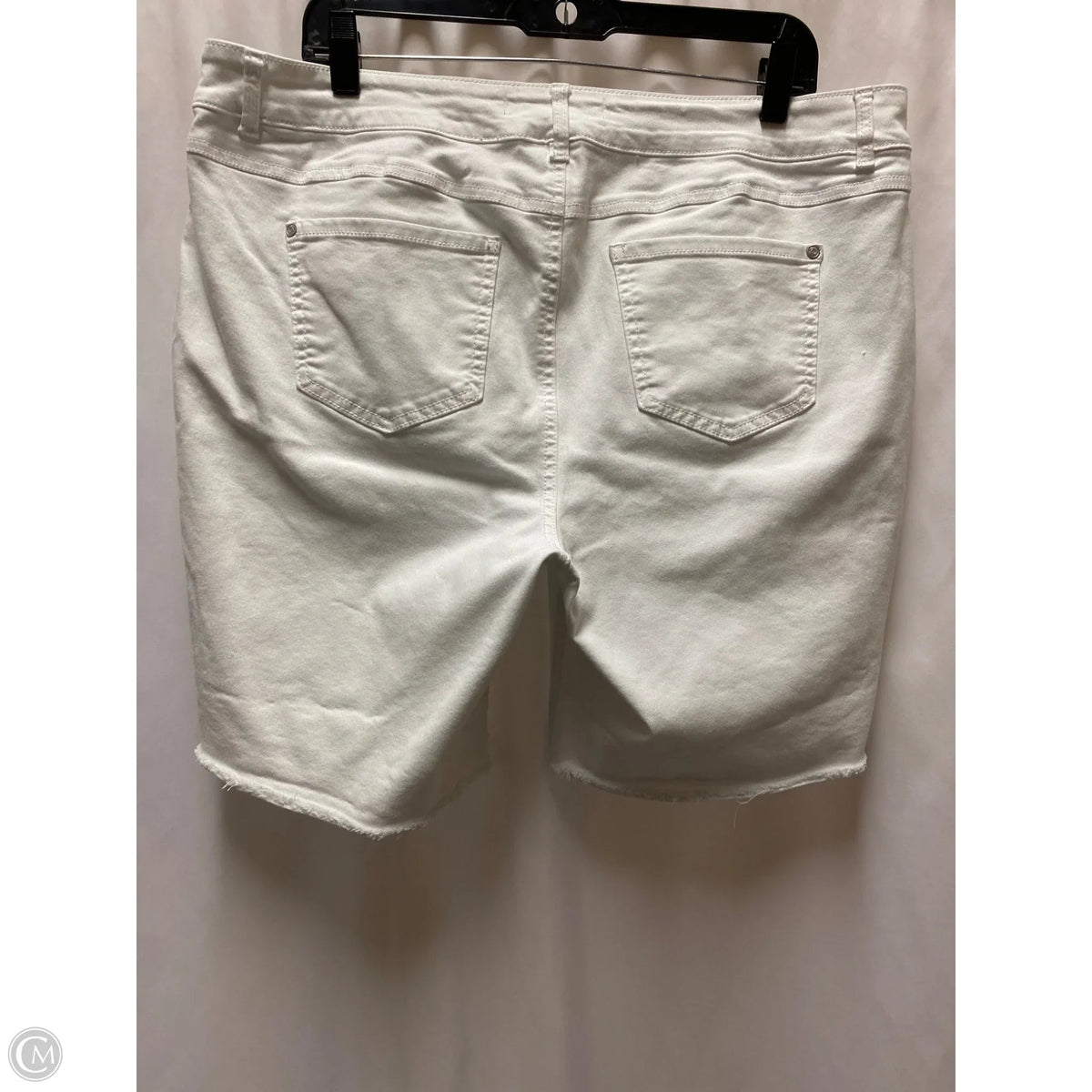 Shorts By Cato In White Denim, Size: 16