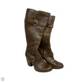 Boots Knee Heels By Born In Brown, Size: 6.5