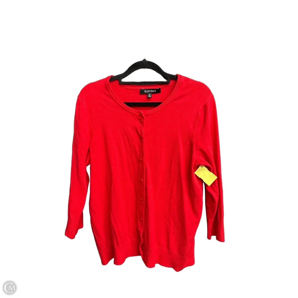 Sweater Cardigan By Ellen Tracy In Red, Size: M