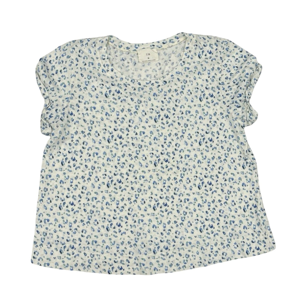 Top Ss By T.La In Blue & Cream, Size:M