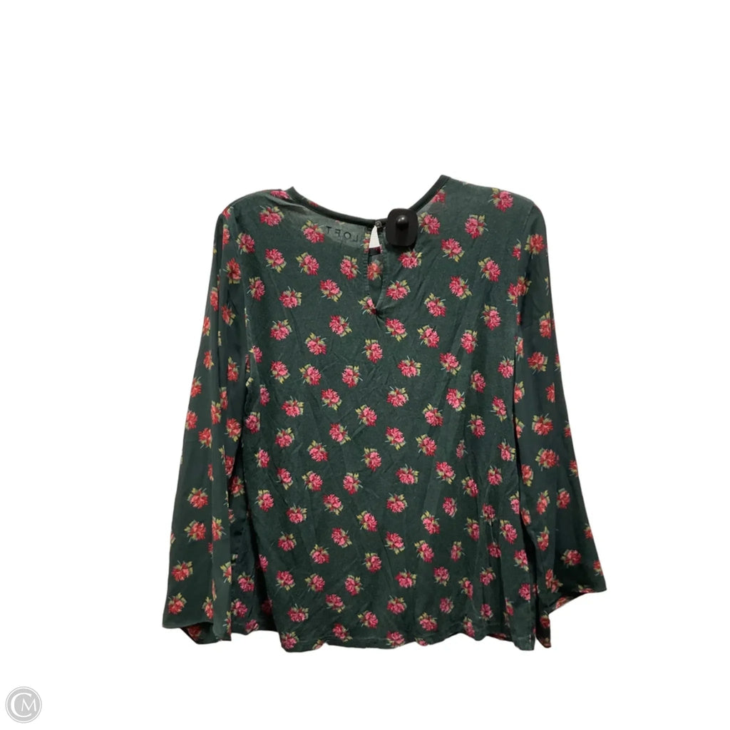 Top Long Sleeve Basic By Loft In Green, Size: S
