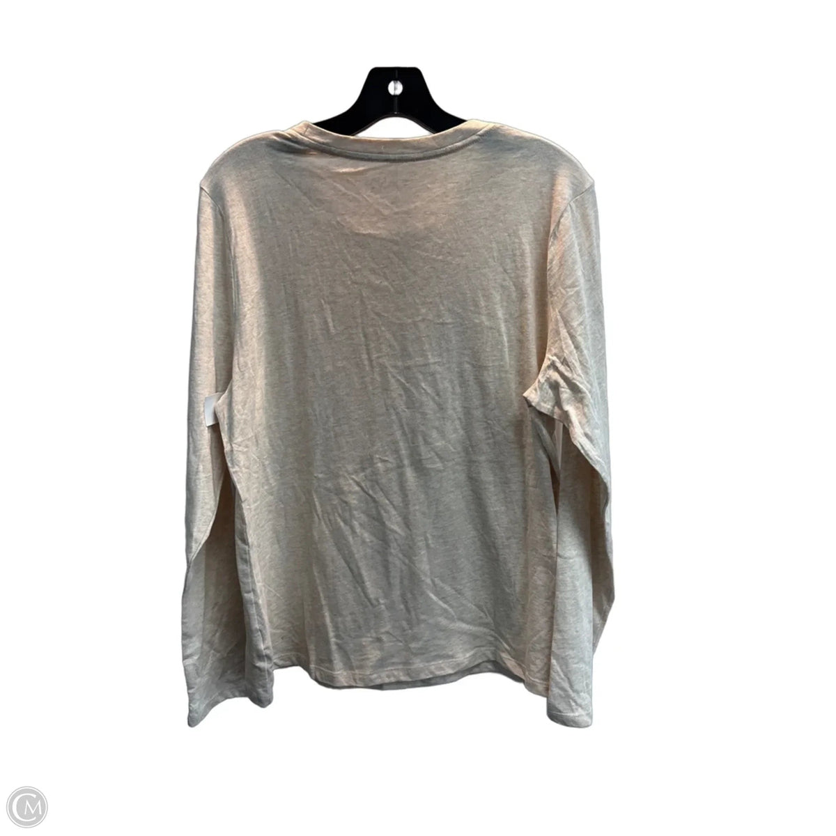 Top Long Sleeve Basic By Time And Tru In Beige, Size: L