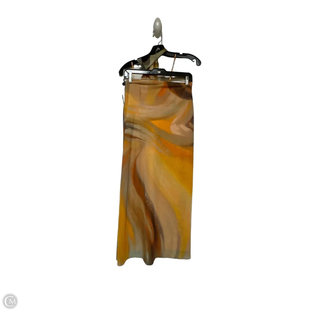 Skirt Set 2pc By Zara In Tan & Yellow, Size: 8